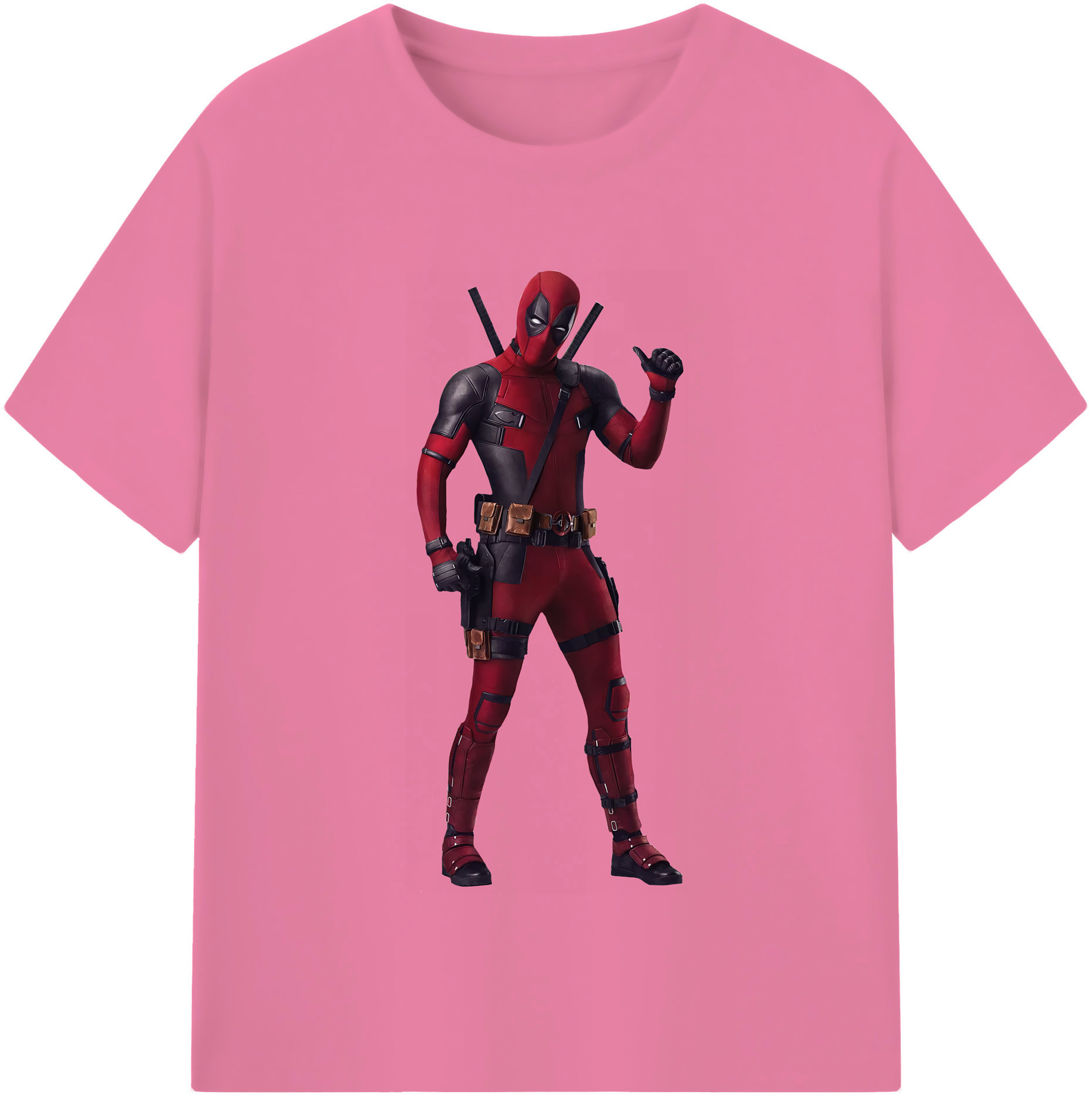 （画像用） Deadpool デッドプール 綿100％半袖Tシャツ（フロントプリント）